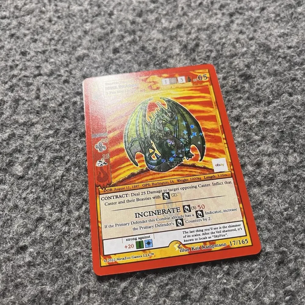 Metazoo x EBay Iowa Dragon 17/165 Reverse Holo Wilderness Stamped NM